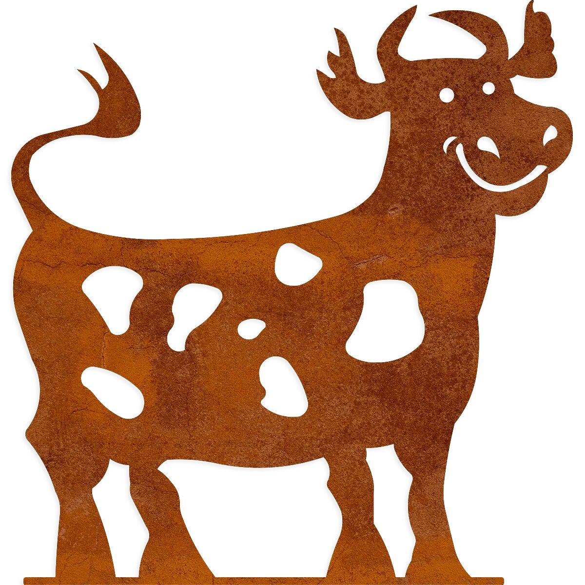 Kuh «, Edelrost, 50 x 49 cm