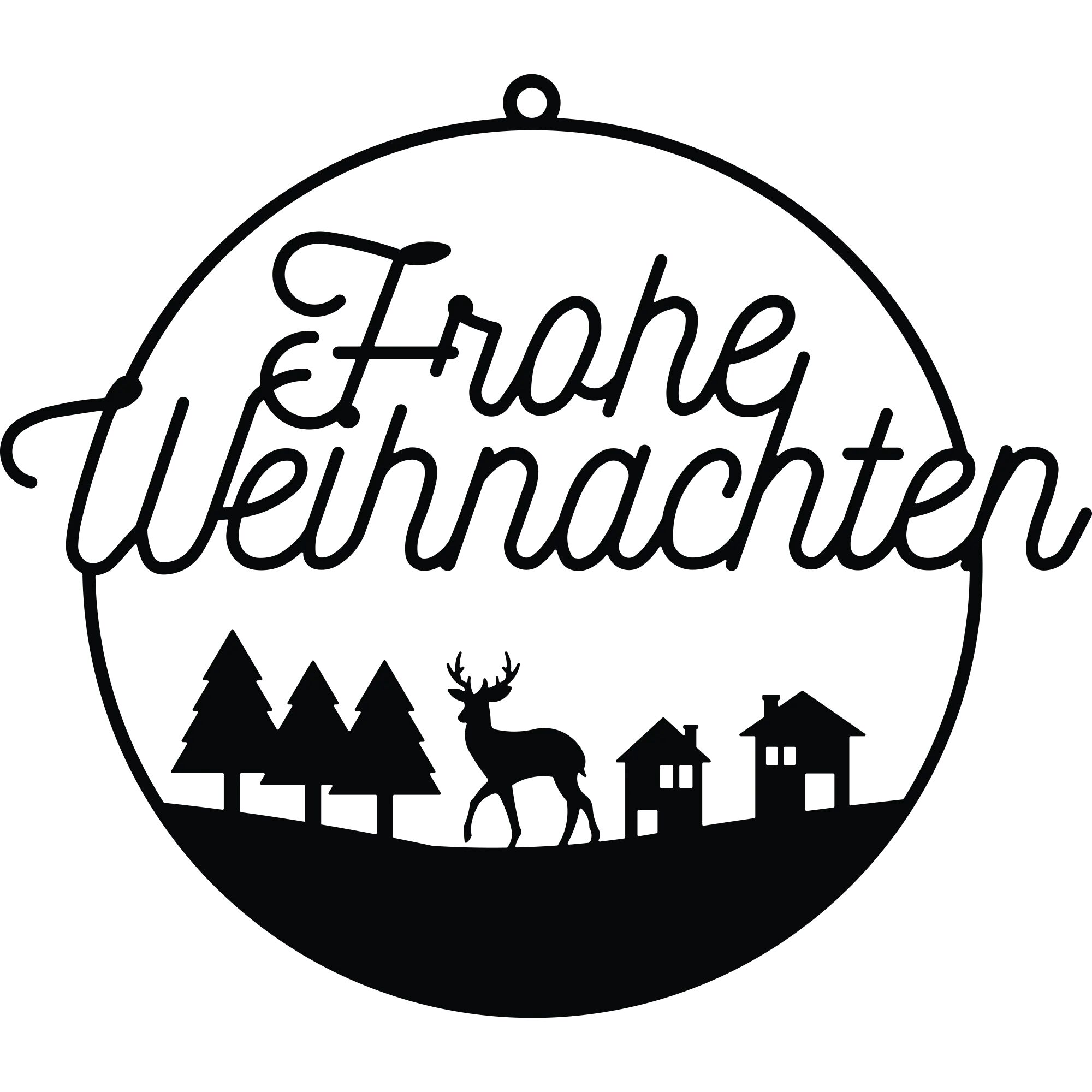 Türkranz » Frohe Weihnachten mit Silhouette  «