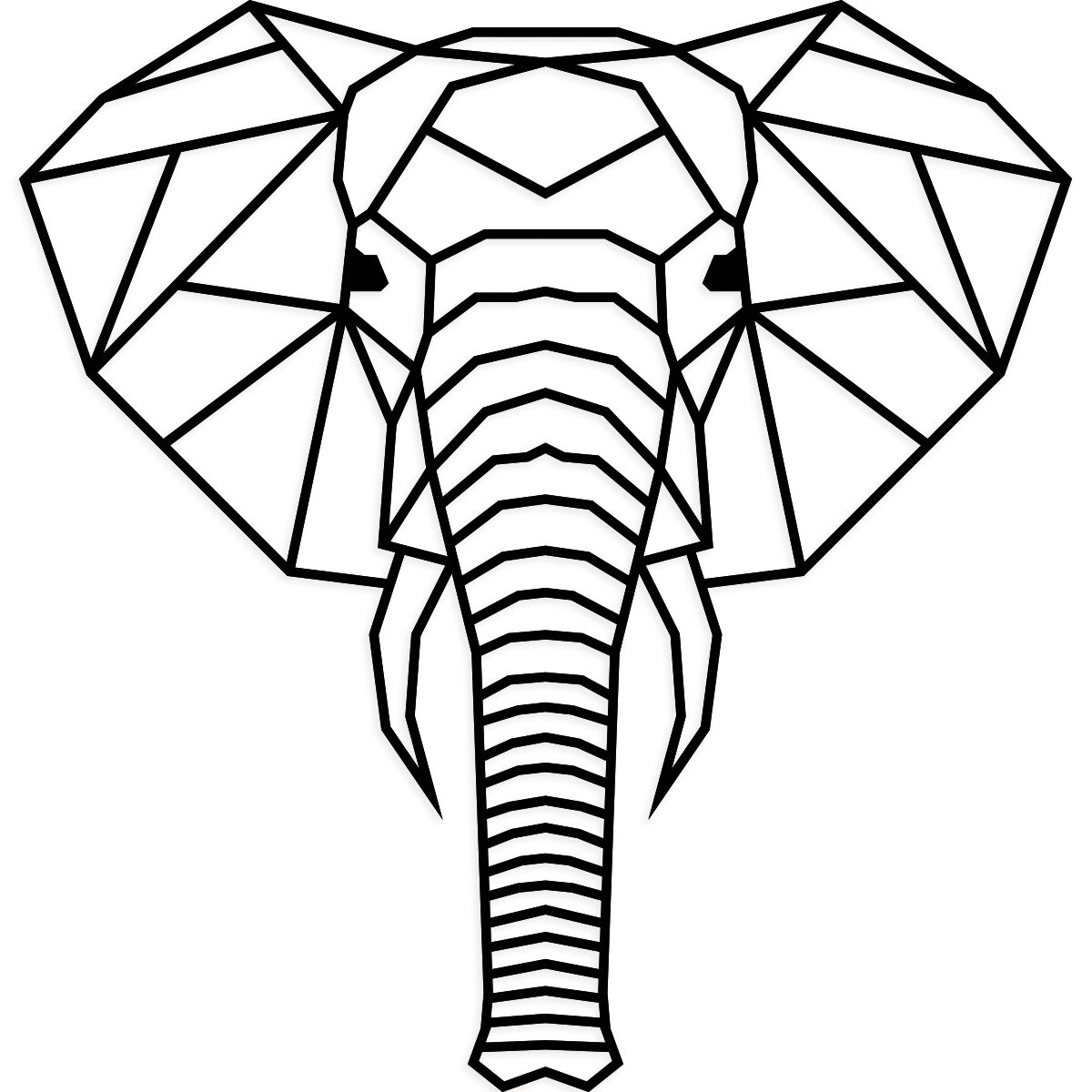 » geometrischer Elefantenkopf «